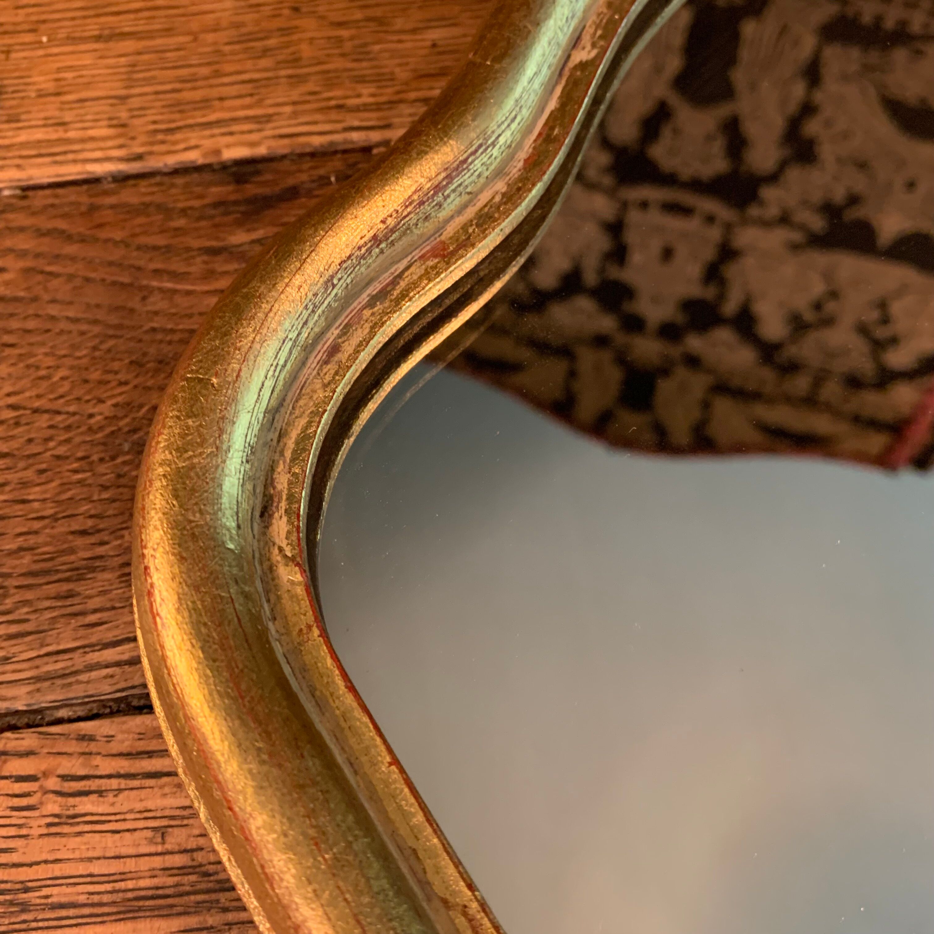 Miroir bois doré 68 cm
