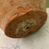 19th-century confit pot. Glazed green terracotta.