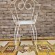 Garden armchair or terrace wrought iron white Montmartre style 60 year