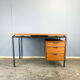 Bureau par Herbert Hirche pour Holzäpfel, teck avec acier tubulaire, années 1960.