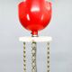 1960's Glass & Metal Pendant, Czechoslovakia