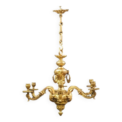Lustre Louis XVI  bronze dorure.