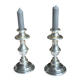 Pair of silver-plated candlesticks, silversmith Meurgey in Paris.
