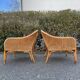 Paire de fauteuils en rotin et cannage