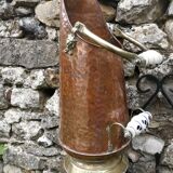 Copper and brass bucket