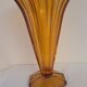 60's amber glass vase