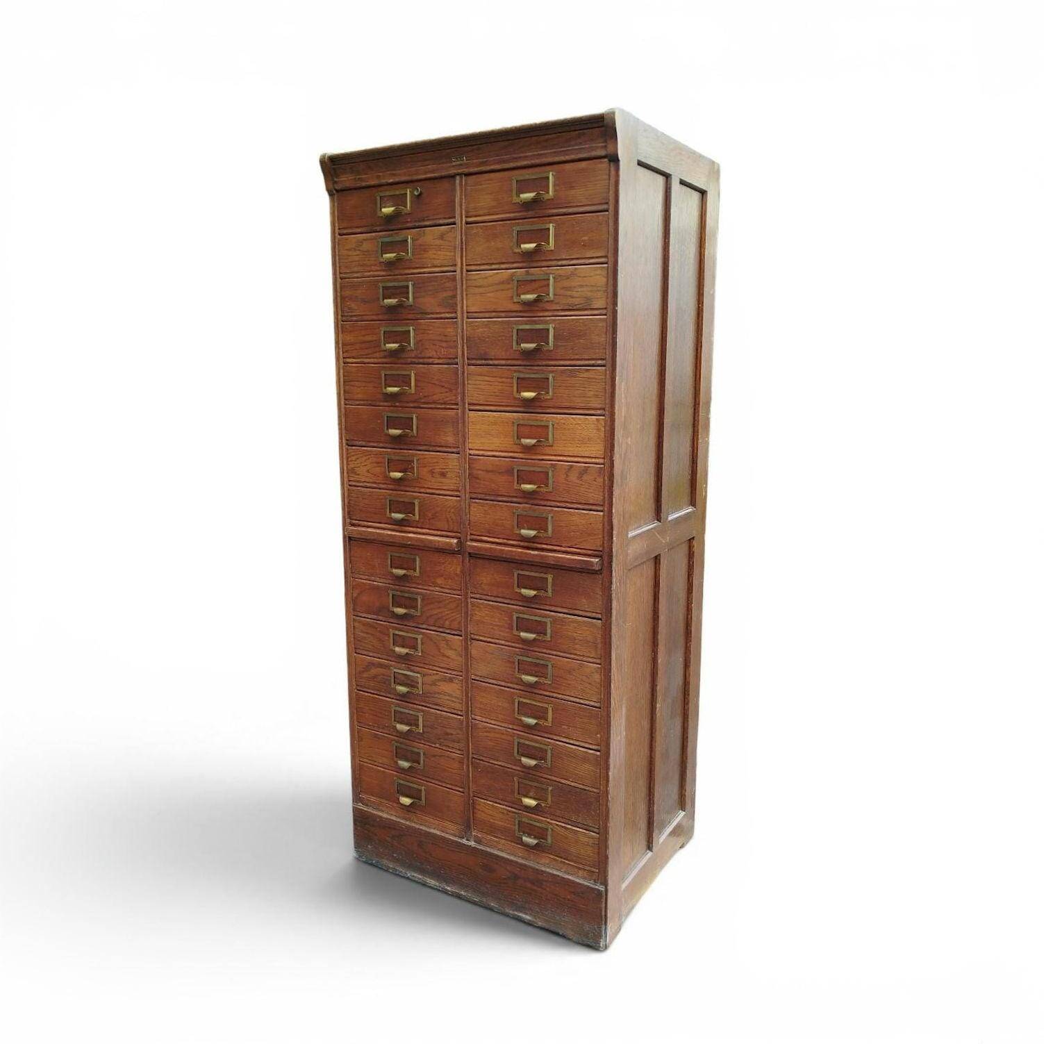 Archive furniture in oak S.M.V., Denmark 1920s–40s