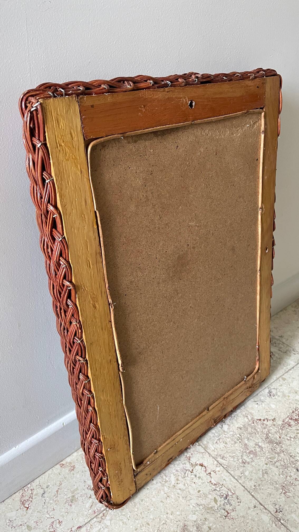 VINTAGE Rattan MIRROR