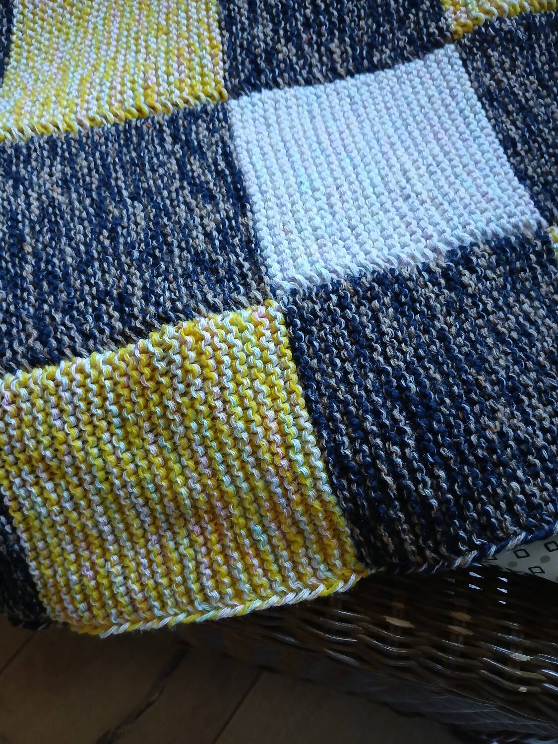 Wool patchwork blanket