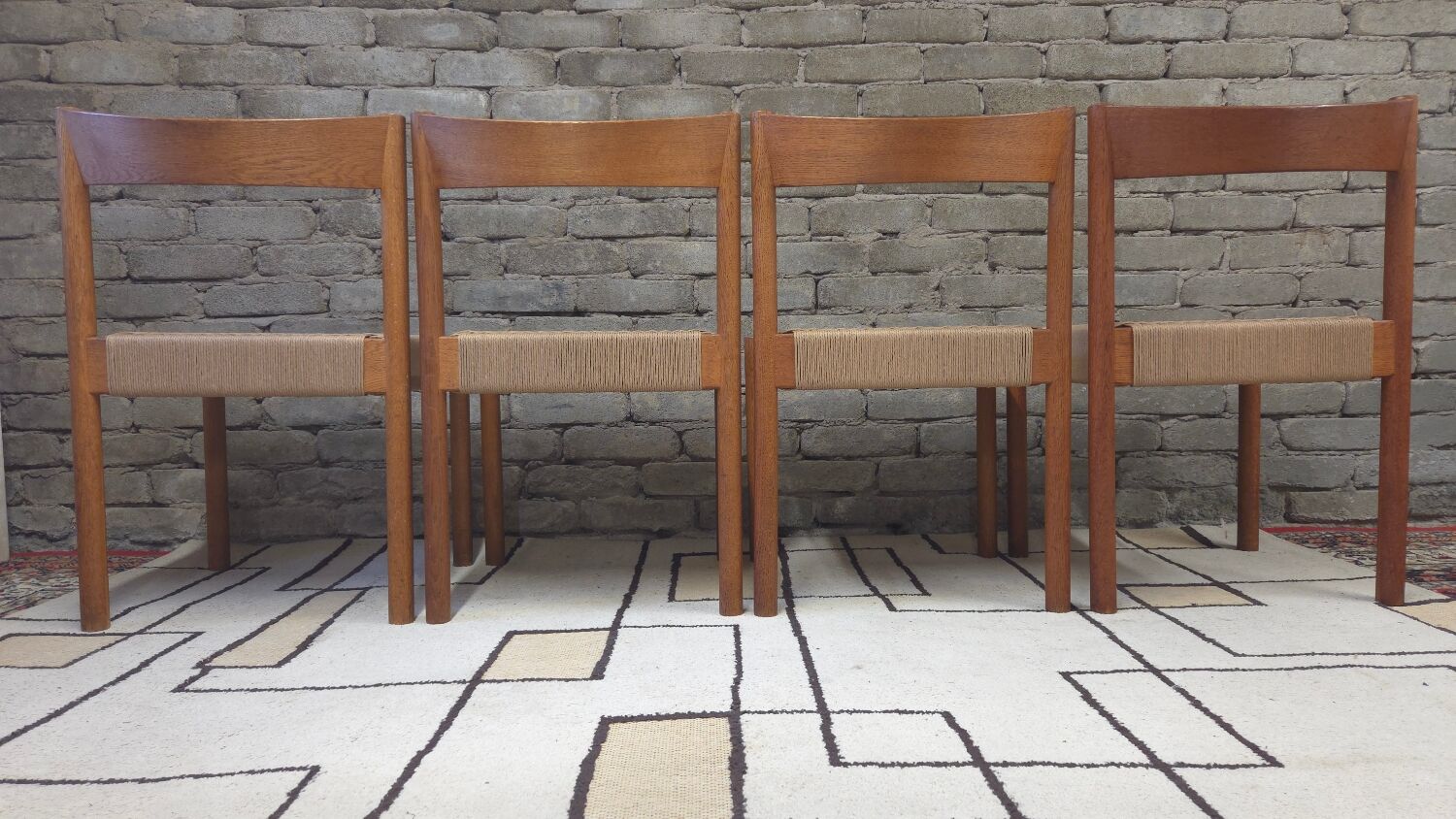 Set of 4 Danish chairs from the 1970s