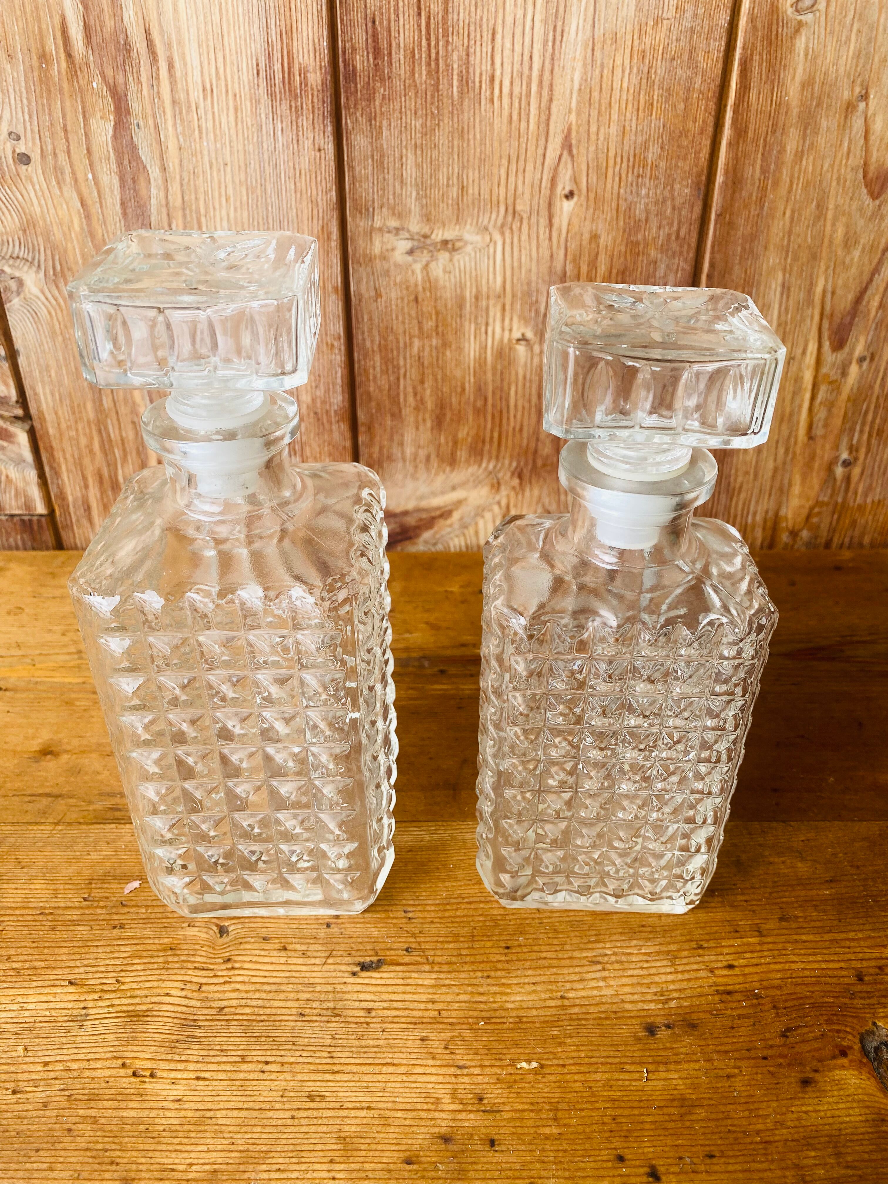 Duo de carafes à whisky années 70