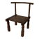Handcrafted low chair in solid wood – Ivory Coast