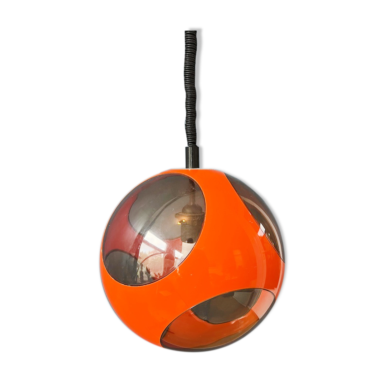 Orange Massive Pendant Lamp 'Bug Eye'