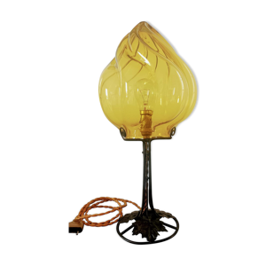 lampe floral fer forgé