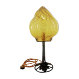 Lampe floral fer forgé 1940