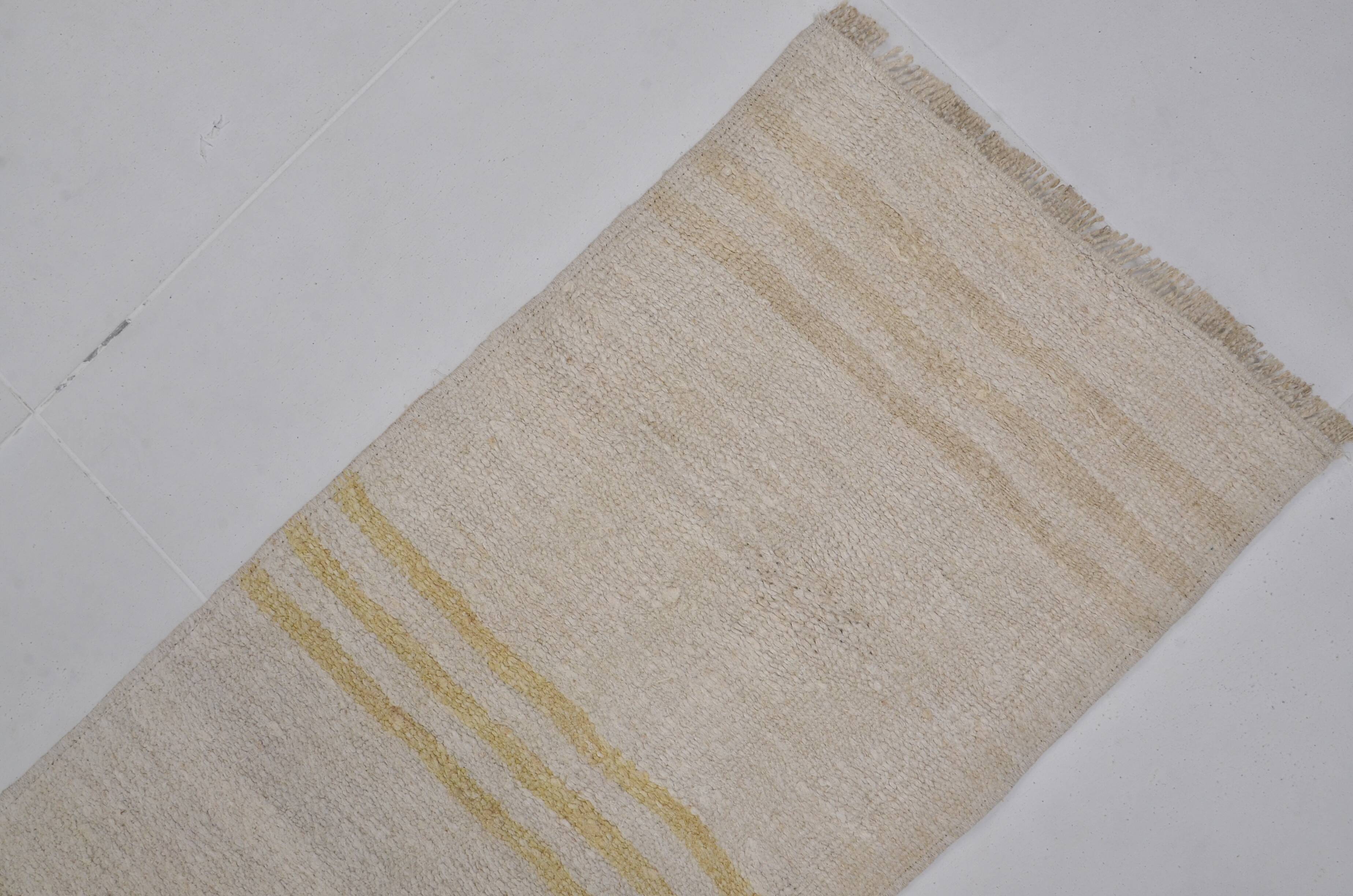 Vintage Small Handmade Hemp Kilim Sku3984