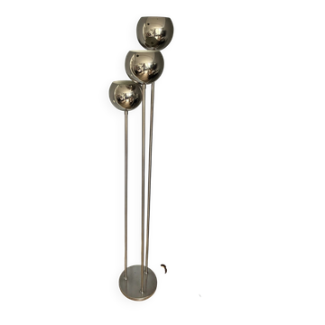 Baum Leuchten space age floor lamp with silver metal globes, 1970s
