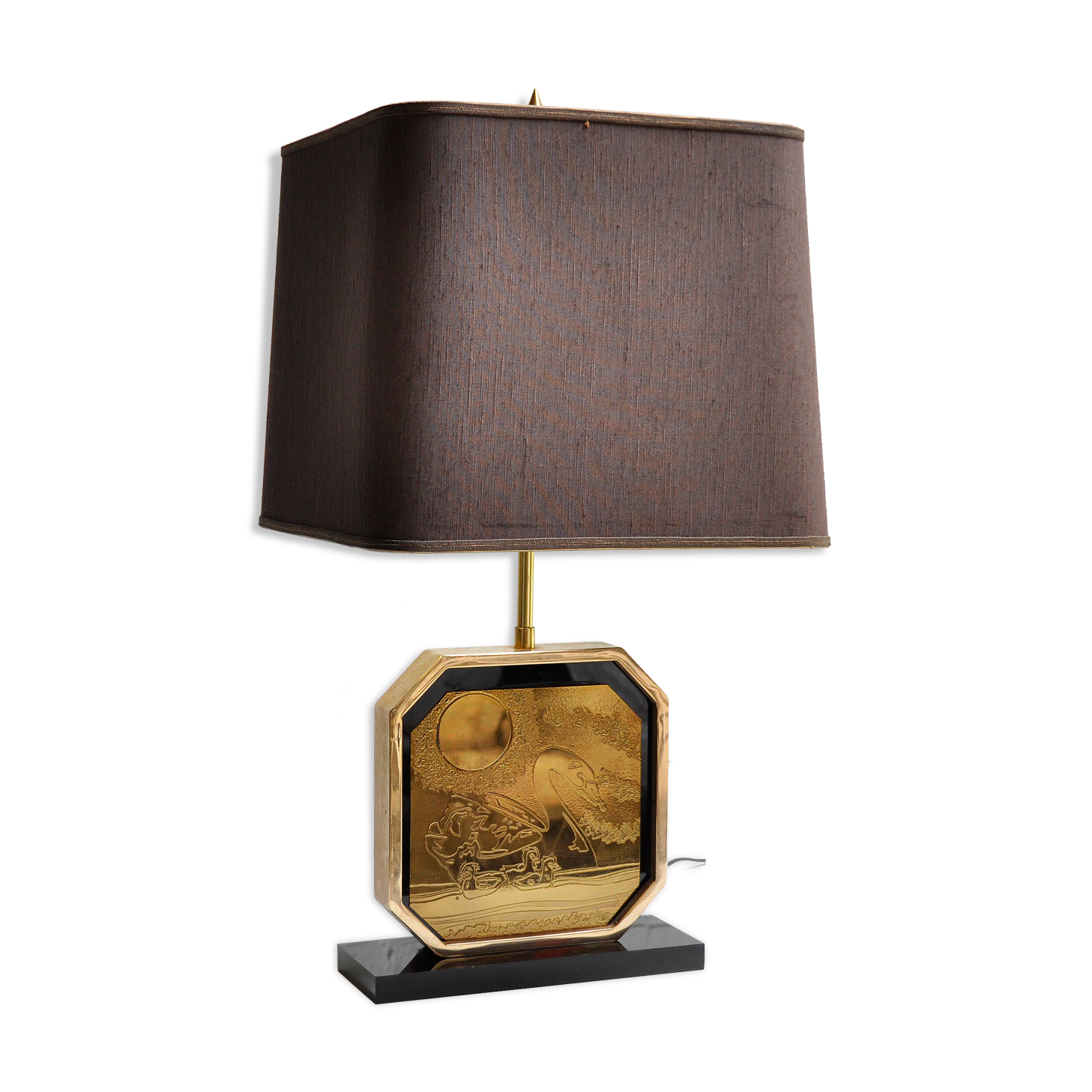 Lampe de Table dorée 23CT Gold par Georges Mathias