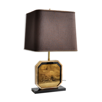 Lampe de Table dorée 23CT Gold par Georges Mathias