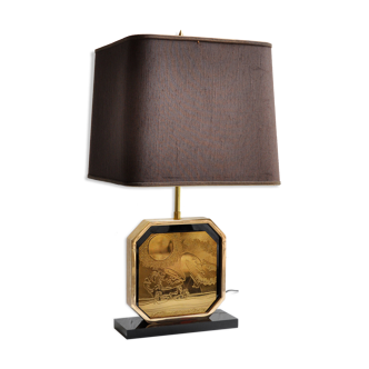 Lampe de Table dorée 23CT Gold par Georges Mathias