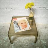 Smoked plexiglas coffee table