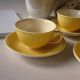 Coffee set 5 yellow cups Villeroy & Boch vintage