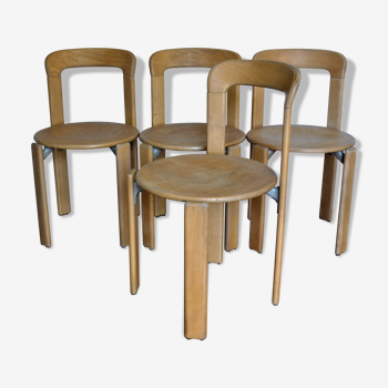 Lot de quatre chaises modèle 33 de Bruno Rey pour Dietiker, années 70