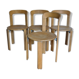 Lot of four chairs model 33, from Bruno Rey to Dietiker, 70s