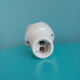 White porcelain duck-neck cellar sconce