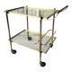 Vintage brass rolling dessert trolley