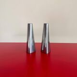 Two aluminum candlesticks