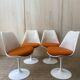 4 swivel Tulip chairs - Knoll - vintage