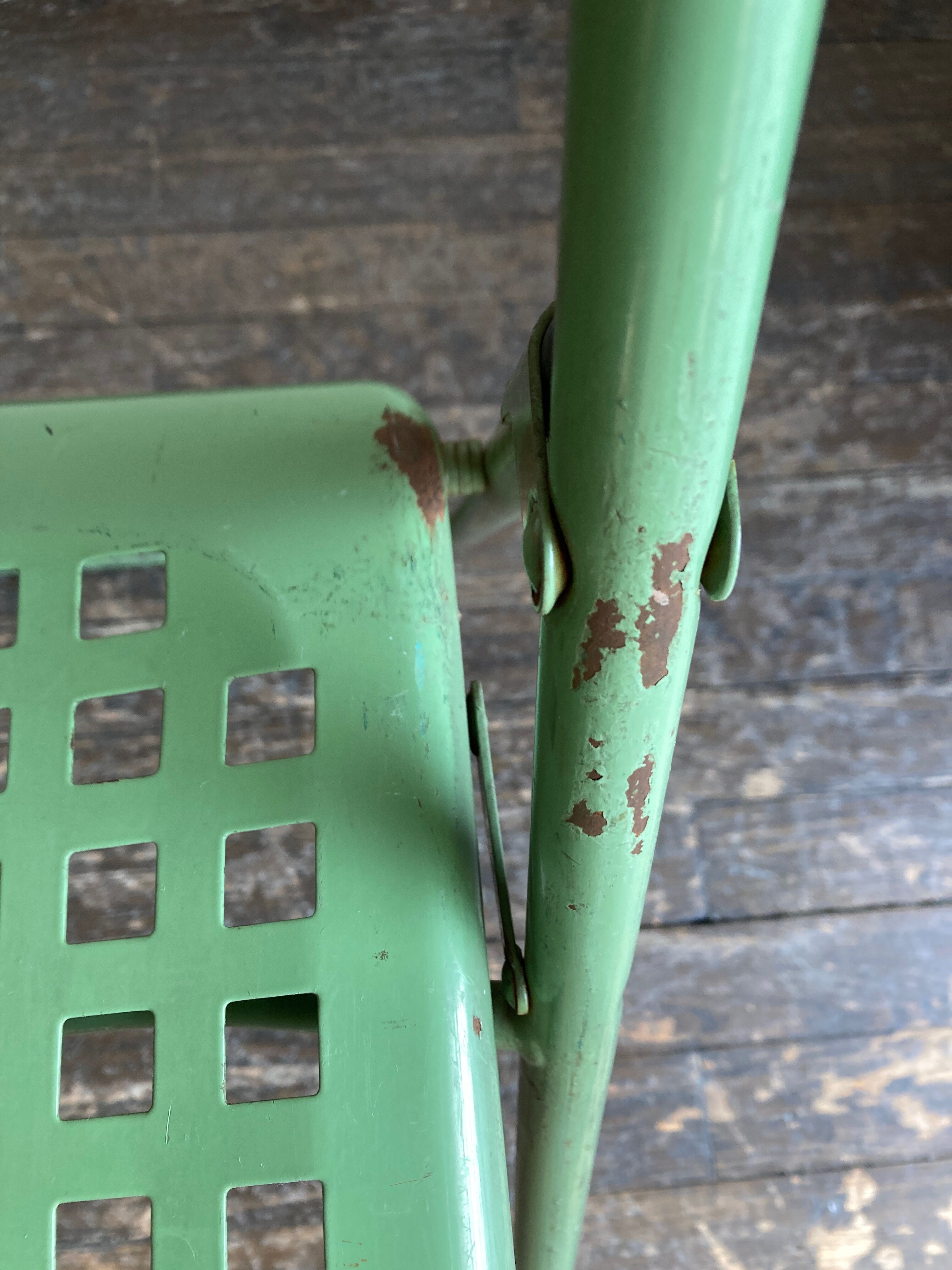 Garden chair in perforated sheet metal 1950