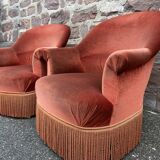 Pair of vintage toad armchairs