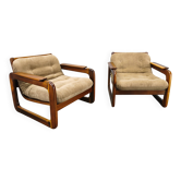 Paire de fauteuils scandinaves des années 1970