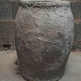 Pot ancien en terre cuite gris