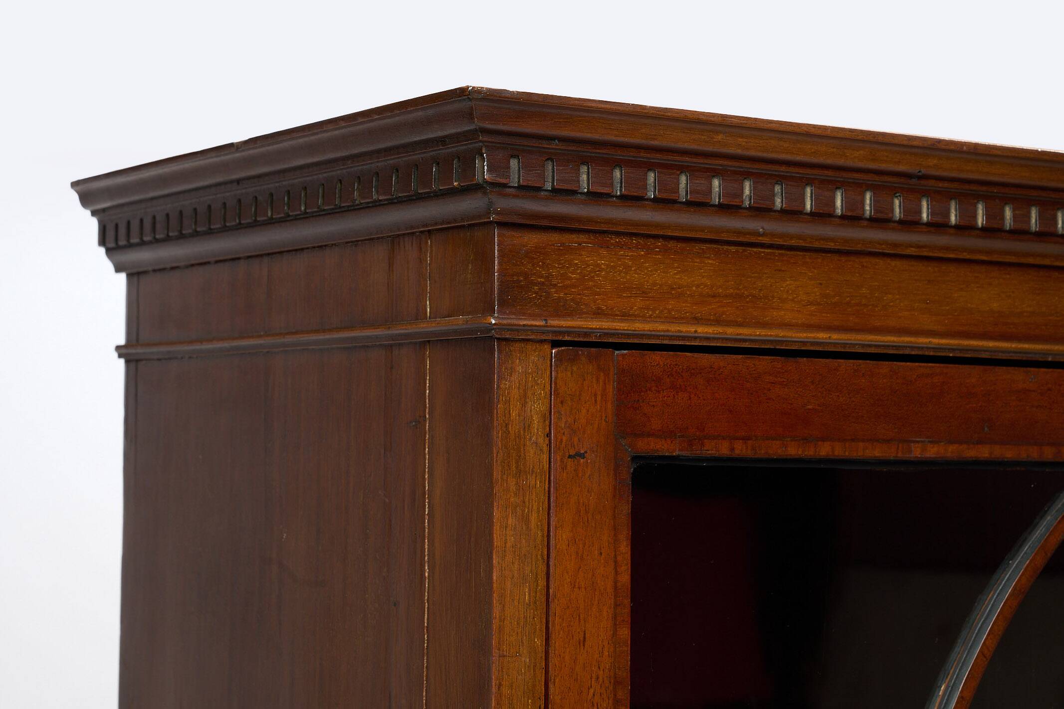 Original English mahogany display cabinet