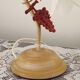 Vintage French Goose Neck Lamp - Grape Detail - Opaque Glass Shade