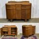 1950s English Art Deco oak sideboard