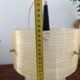 Plexiglas pendant light, two-tone ribbed plastic, 1970
