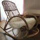 Vintage rocking-chair rattan