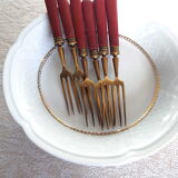 6 forks for dessert