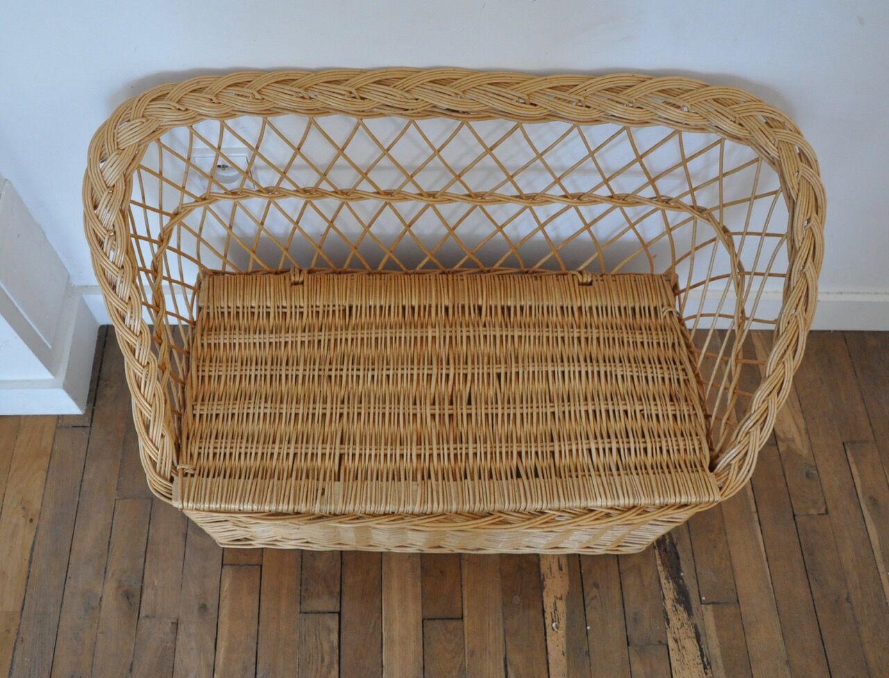 Rattan and wicker toy box