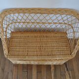 Rattan and wicker toy box