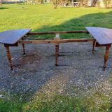 19th century walnut 6 leg table, opening