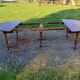 19th century walnut 6 leg table, opening