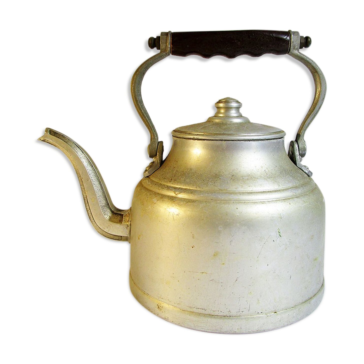 Old aluminum kettle