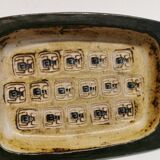 Square ashtray/stoneware bowl with sung glaze from royal copenhagen - designed by jørgen mogensen