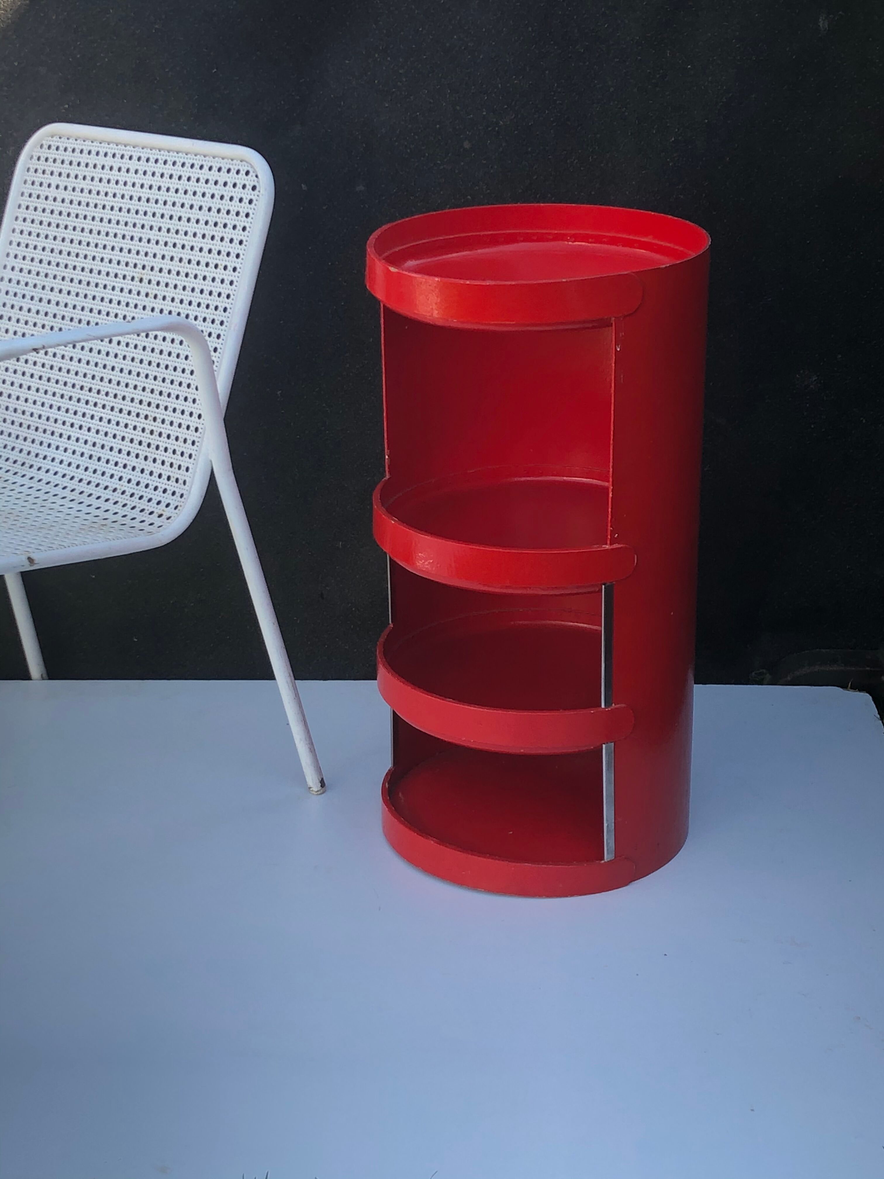 1960 Louis April denim design cardboard shelf