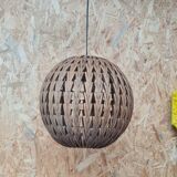 Wicker ball pendant light 1960